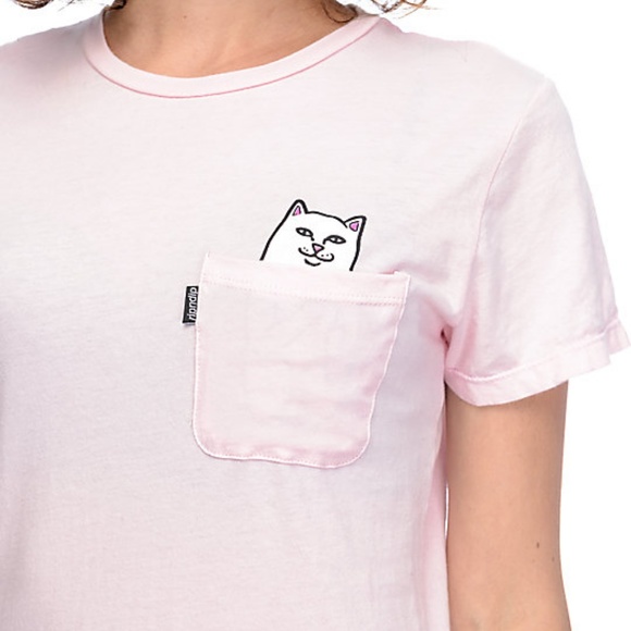 NWOT RIPNDIP Lord Nermal Pink Pocket Shir #243 - Picture 3 of 5